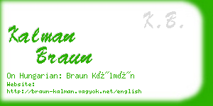 kalman braun business card